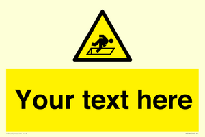 Custom Warning Hatch Sign